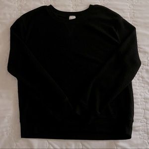 Black Fuzzy Crewneck